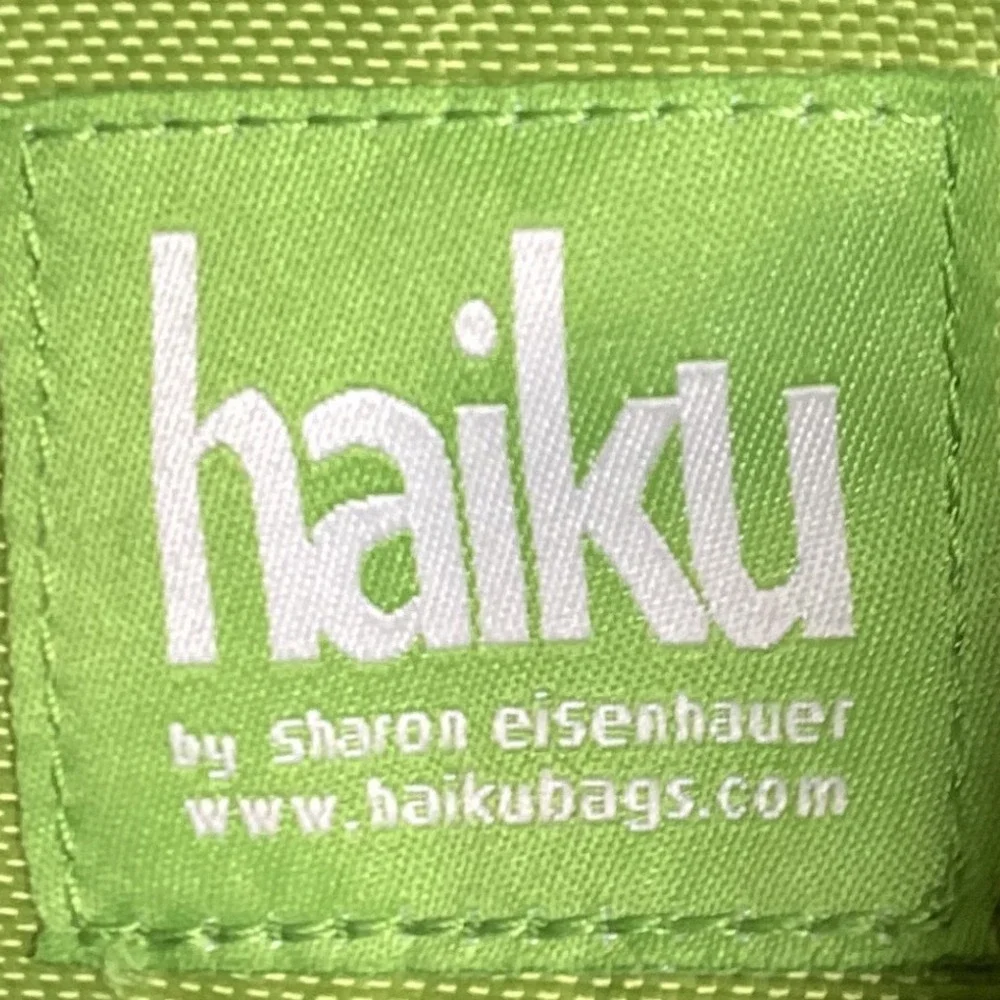 Haiku by Sharon Eisenhauer Brown Canvas Leaf Embroidered Crossbody Bag Messenger